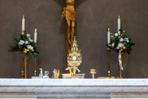 Monstrance on altar